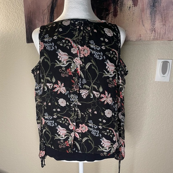 Open Shoulder Long Sleeve Flowy Blouse Size Medium - Picture 2 of 6